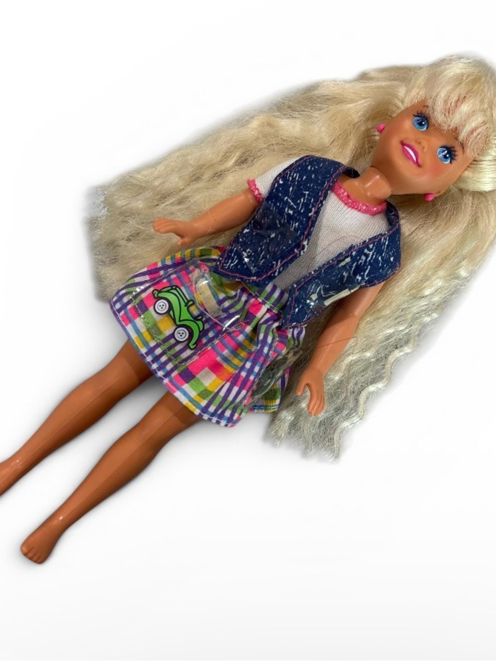 Vintage 90s 1991 Barbie Polly Pocket Stacie Crimped Hair & Jumper Mattel Doll